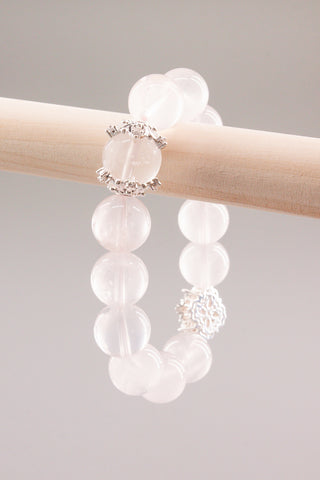 Princess - Rosenquarz transparent ca.14mm