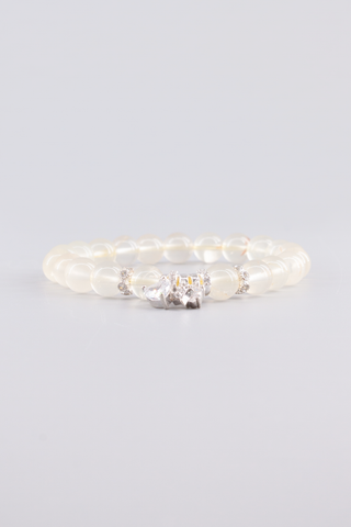 Citrin Armband 8 mm handgefertigt – Seitenansicht des Edelsteinarmbands, Starry Kollektion von Gembonbon