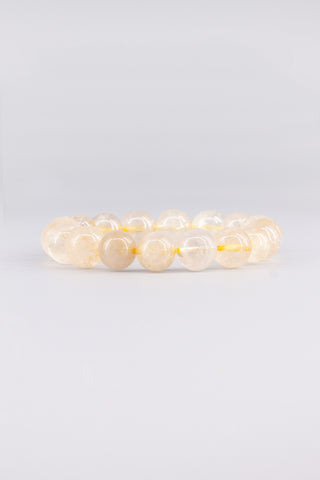 Goldener Rutilquarz Armband 10 mm handgefertigt – Seitenansicht, Origin Kollektion von Gembonbon