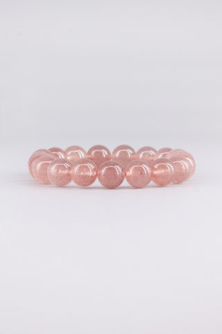 Erdbeerquarz Armband 10 mm handgefertigt – Seitenansicht, Origin Kollektion von Gembonbon