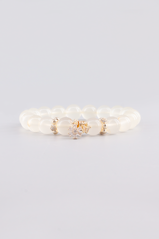 Citrin Armband 10 mm handgefertigt – Seitenansicht des Edelsteinarmbands, Starlight Kollektion von Gembonbon