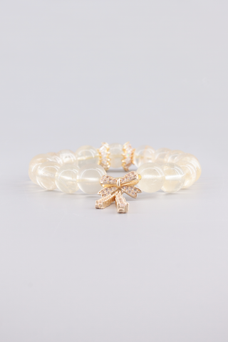 Citrin Armband 10 mm handgefertigt – Seitenansicht des Edelsteinarmbands, Crownette Kollektion von Gembonbon