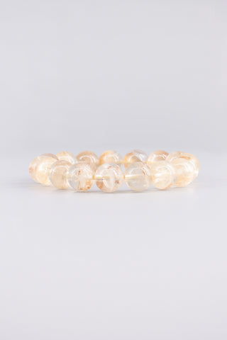 Goldener Rutilquarz Armband 12 mm handgefertigt – Seitenansicht, Origin Kollektion von Gembonbon