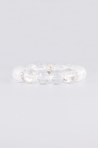 Transparentes Bergkristall Armband 12 mm – Seitenansicht, Gift Kollektion von Gembonbon