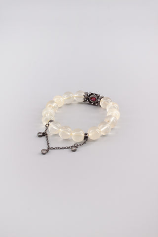 Handgefertigtes Citrin Armband 12 mm – Geschenk für Erfolg & Lebensfreude, Ruby Kollektion von Gembonbon (Vorderansicht)