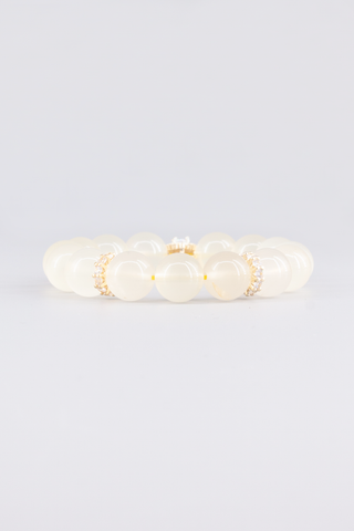 Citrin Armband 12 mm handgefertigt – Seitenansicht des Edelsteinarmbands, Gift Kollektion von Gembonbon