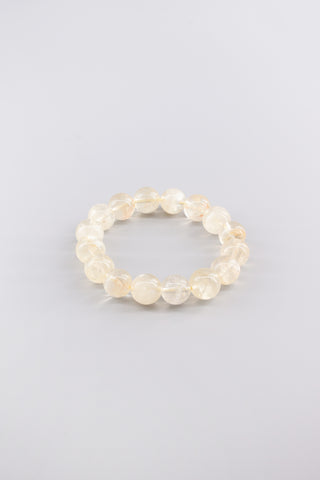 Handgefertigtes Citrin Armband 12 mm – Geschenk für Erfolg & Lebensfreude, Origin Kollektion von Gembonbon (Vorderansicht)