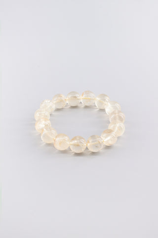 Handgefertigtes Goldener Rutilquarz Armband 14 mm – Geschenk für Inspiration & innere Stärke, Origin Kollektion von Gembonbon (Vorderansicht)