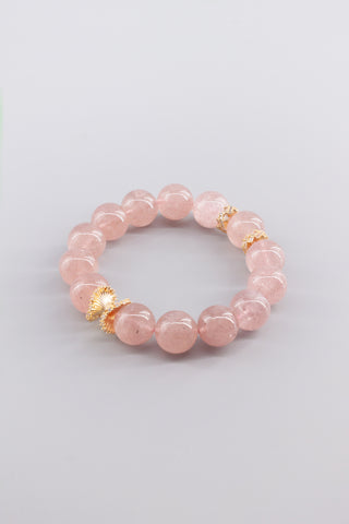 Peplum - Erdbeerquarz ca.14mm