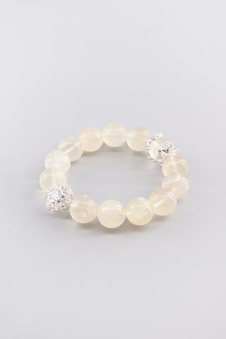 Handgefertigtes Citrin Armband 14 mm – Geschenk für Erfolg & Lebensfreude, Princess Kollektion von Gembonbon (Vorderansicht)