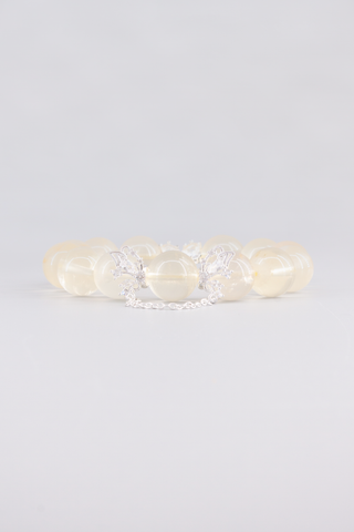 Citrin Armband 14 mm handgefertigt – Seitenansicht des Edelsteinarmbands, Butterfly Kollektion von Gembonbon